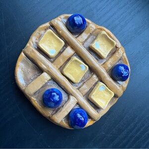 Handcrafted clay Waffle tic tac toe Decor